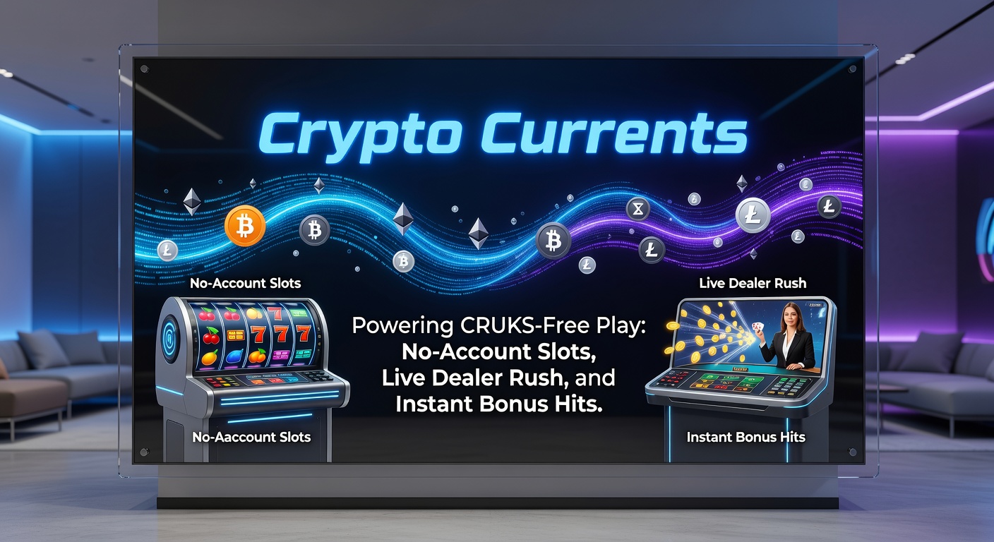 Visualisatie van een live dealer tafel met crypto-symbolen op het scherm, illustrerend real-time actie zonder CRUKS-registratie