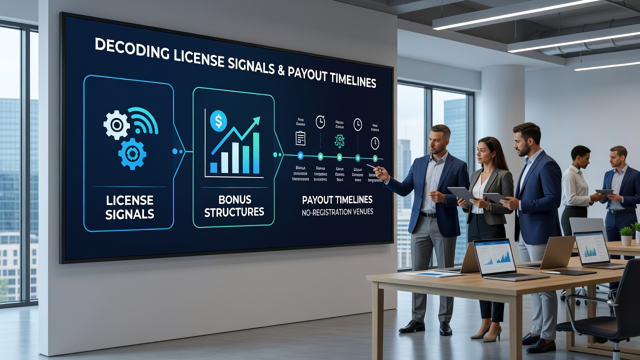Grafiek die payout timelines en bonus structuren illustreert bij no-registration gokvenues