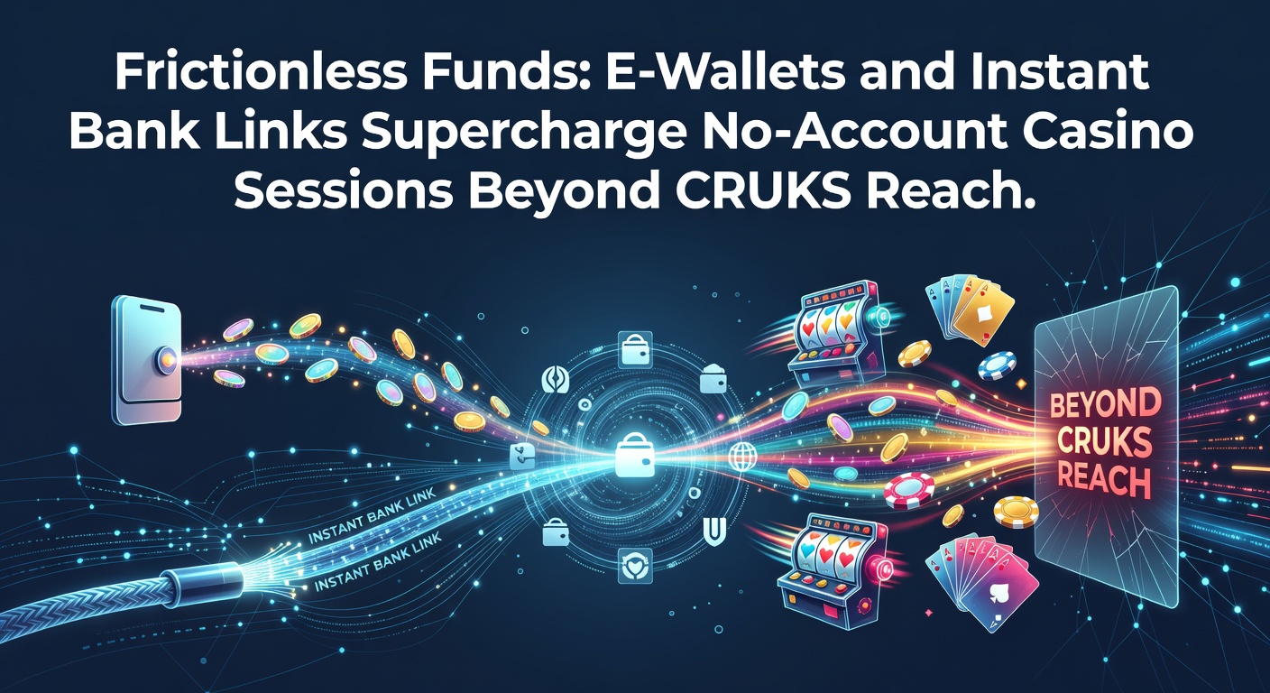 Grafische weergave van snelle e-wallet transacties in een digitaal casino-omgeving met iconen voor banken en slots