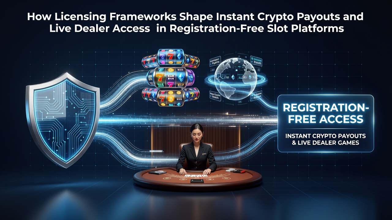 Overzicht van licentiekaders die crypto-uitbetalingen en live dealer spellen in registratievrije slotplatforms vormgeven