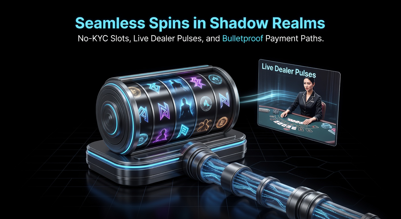 Visuele weergave van een live dealer blackjacktafel met cryptocurrency transacties en beveiligde betaaliconen, illustrerend pulserende actie en veilige paden in anonieme gokomgevingen
